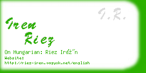 iren riez business card